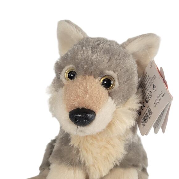 Wild Republic Eco-Friendly CK Mini Wolf Plush Toy 7" Grey White Soft With Tags - Picture 2 of 16